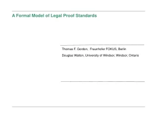 A Formal Model of Legal Proof Standards