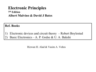 Electronic Principles 7 th  Edition Albert Malvino &amp; David J Bates
