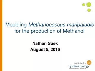 Modeling  Methanococcus maripaludis  for the production of Methanol