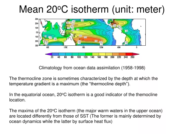 mean 20 o c isotherm unit meter