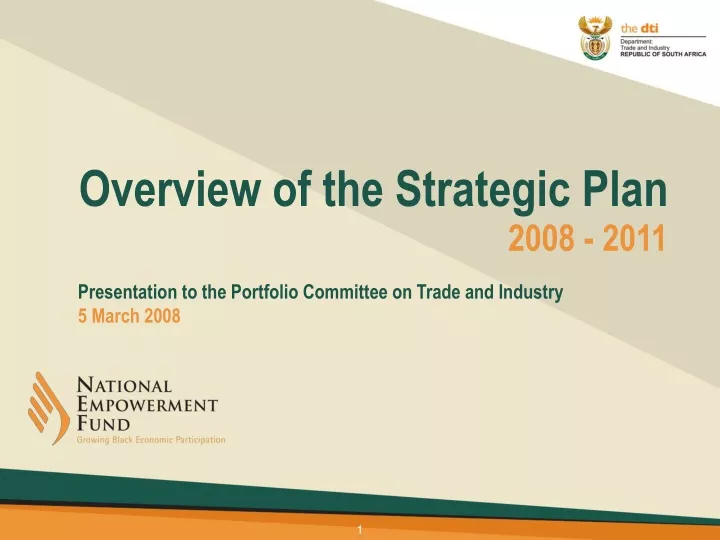 overview of the strategic plan