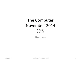 The Computer November 2014 SDN