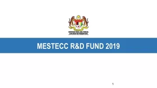 MESTECC R&amp;D FUND 2019