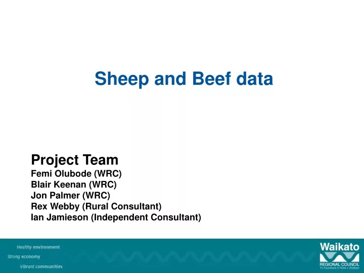 sheep and beef data