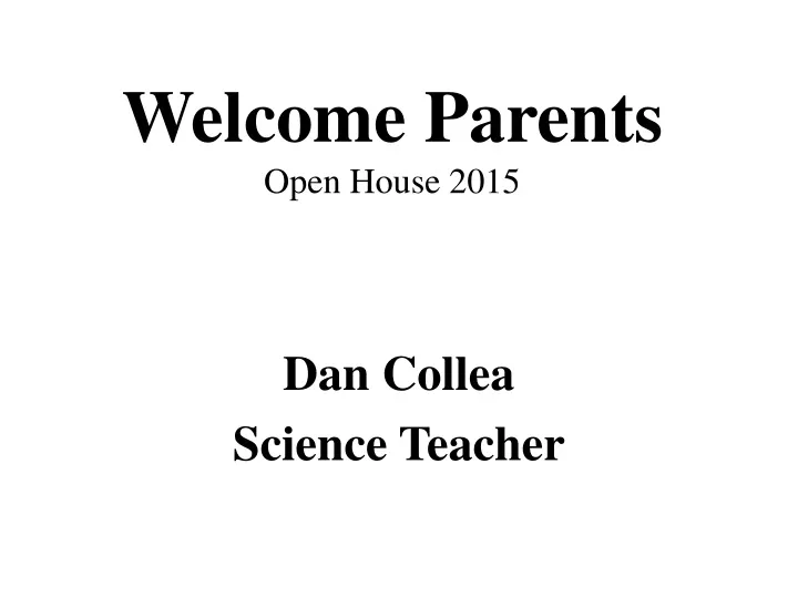 welcome parents open house 2015