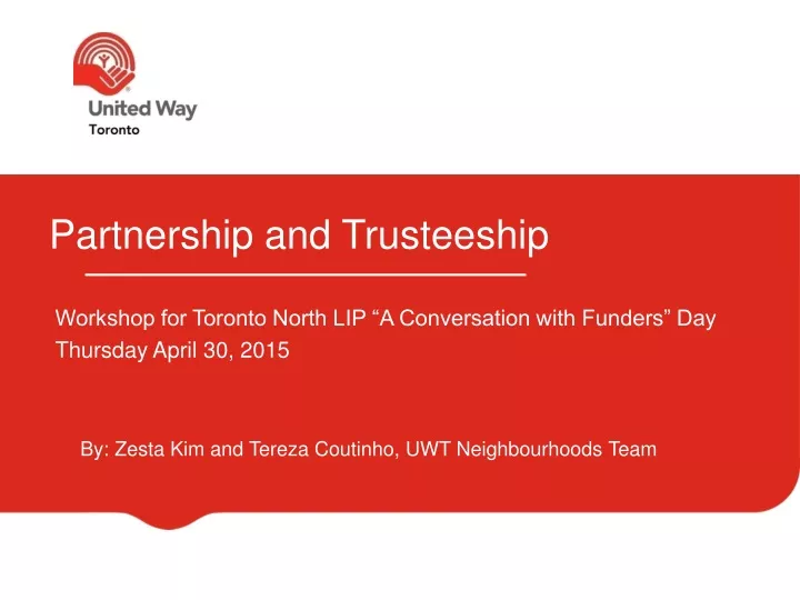 partnership and trusteeship