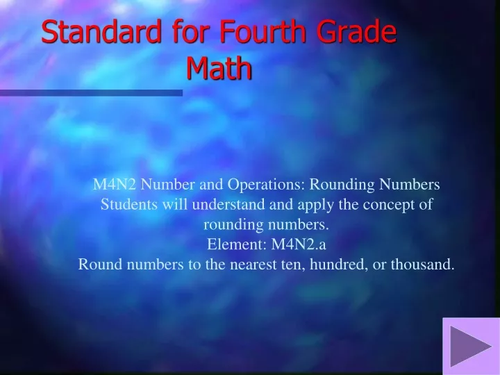 standard for fourth grade math