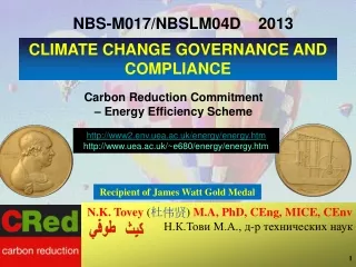 CLIMATE CHANGE GOVERNANCE AND COMPLIANCE