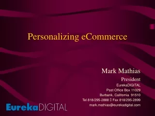 Personalizing eCommerce