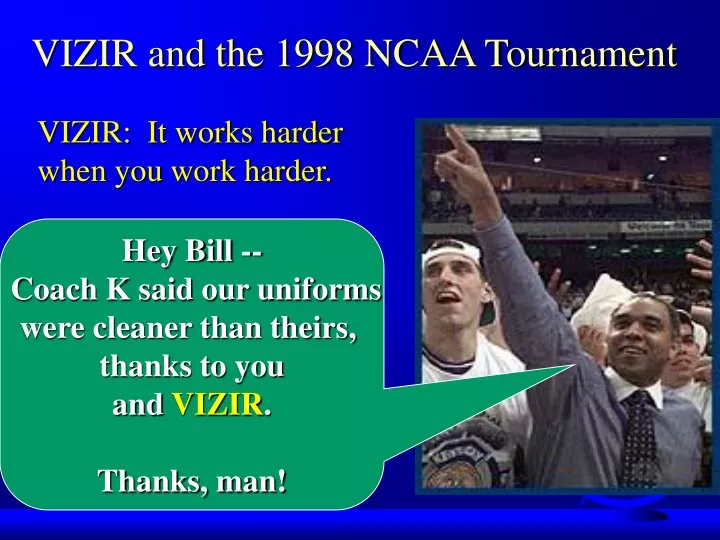 vizir and the 1998 ncaa tournament