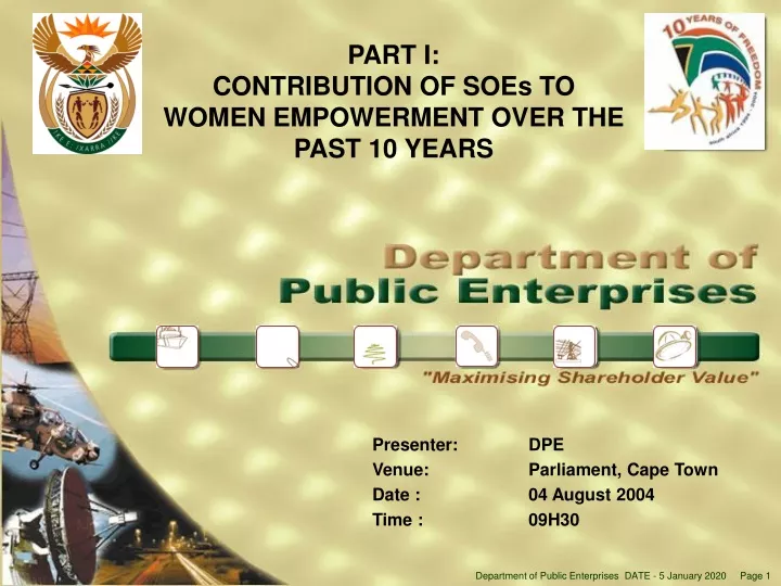 part i contribution of soes to women empowerment over the past 10 years