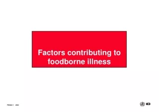 Factors contributing to  	foodborne illness