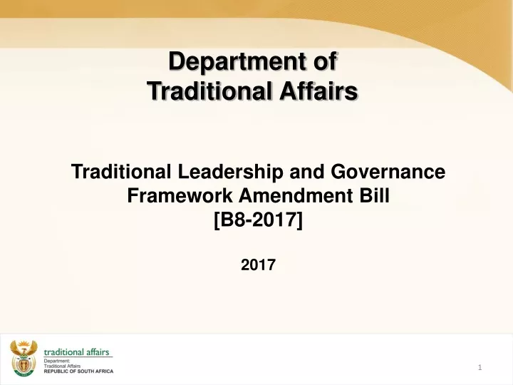 department of traditional affairs