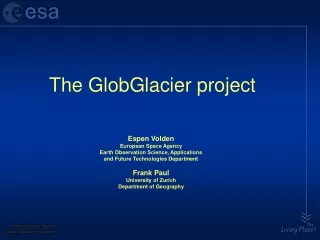 The GlobGlacier project