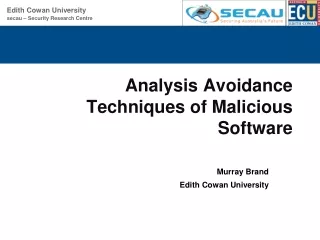 Analysis Avoidance Techniques of Malicious Software