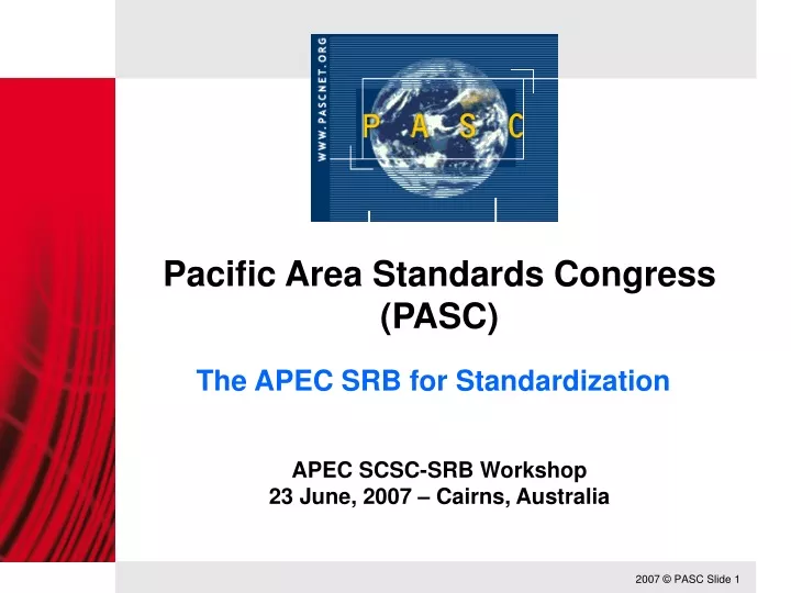 pacific area standards congress pasc