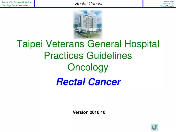taipei veterans general hospital practices guidelines oncology
