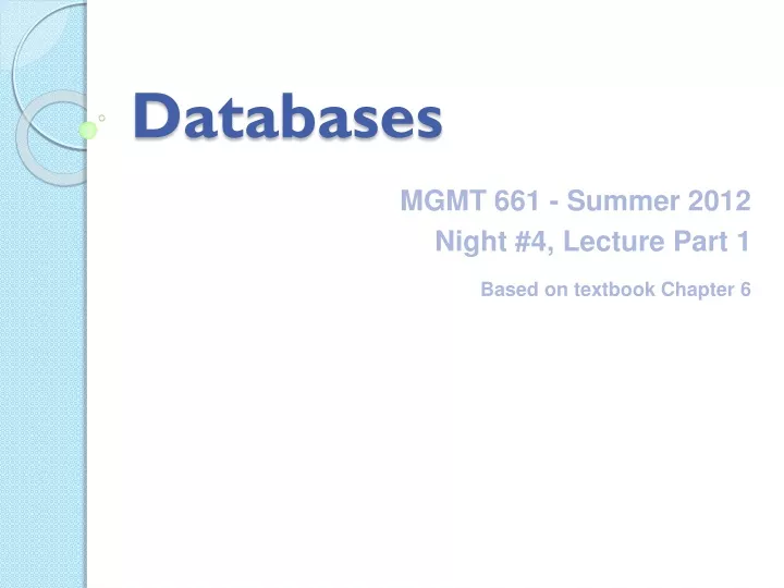 databases