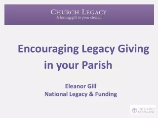 Encouraging Legacy Giving in your Parish