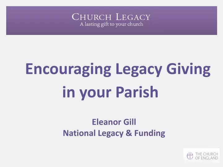 encouraging legacy giving in your parish