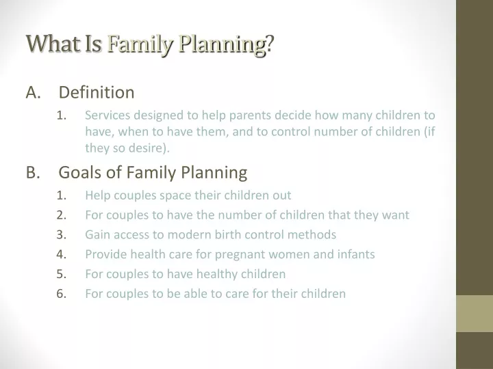 what is family planning