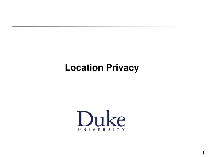 location privacy
