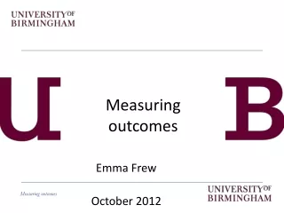 Measuring outcomes