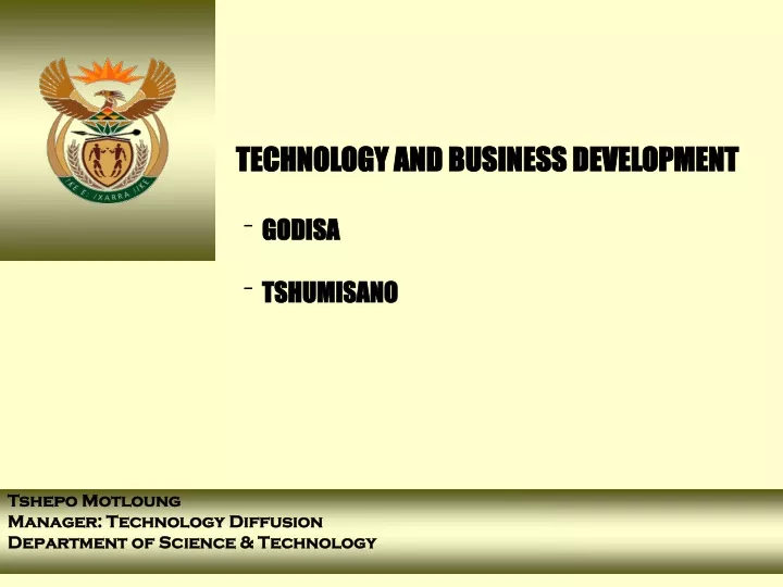 technology and business development godisa