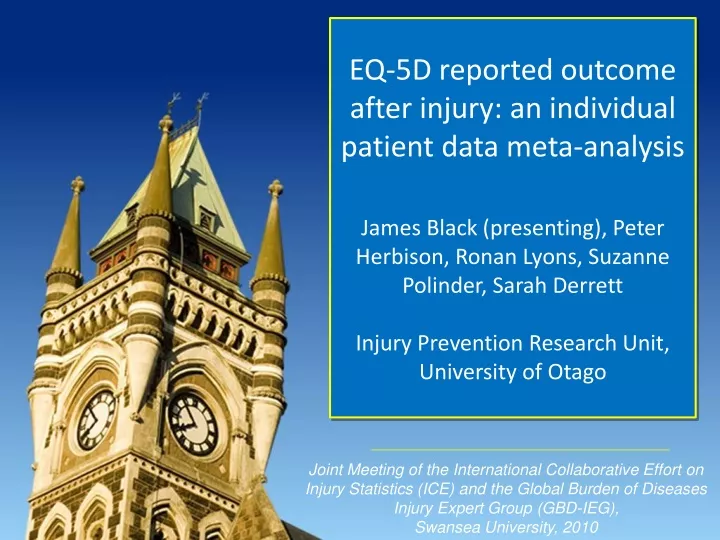 eq 5d reported outcome after injury an individual