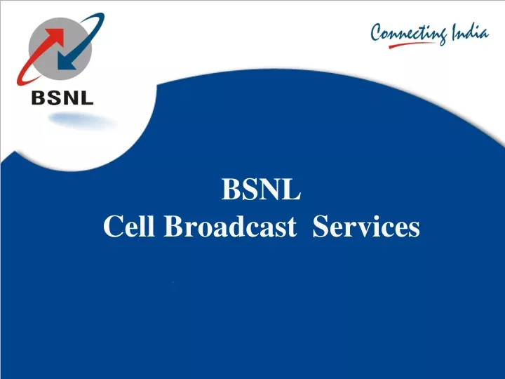 bsnl cell broadcast services