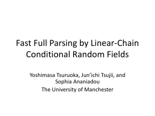 Fast Full Parsing by Linear-Chain Conditional Random Fields