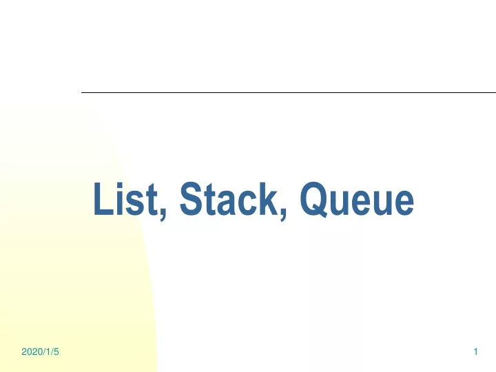 list stack queue