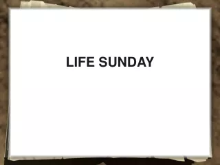 LIFE SUNDAY
