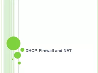 DHCP, Firewall and NAT