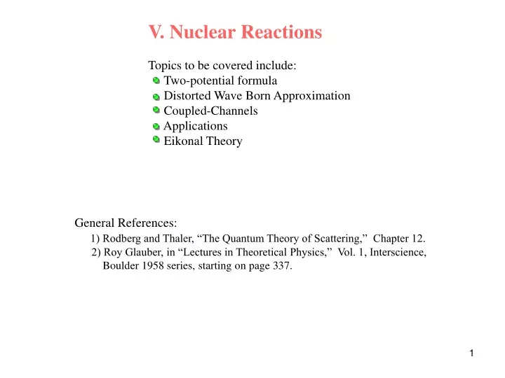 v nuclear reactions