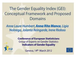 The Gender Equality Index (GEI): Conceptual Framework and Proposed Domains