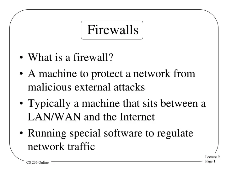 firewalls