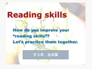 Reading skills