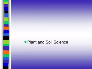 Plant and Soil Science