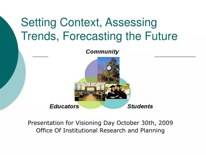setting context assessing trends forecasting the future
