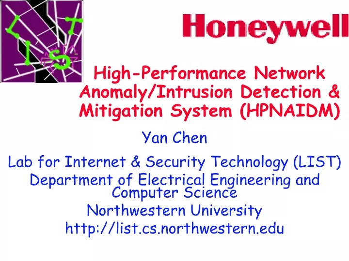 high performance network anomaly intrusion detection mitigation system hpnaidm