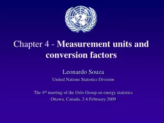 Chapter 4 -  Measurement units and conversion factors