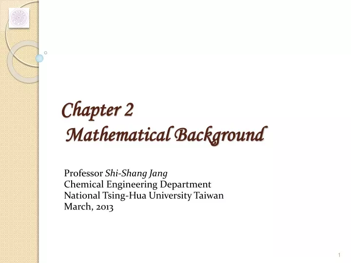 chapter 2 mathematical background