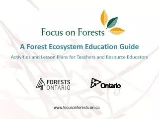 A Forest Ecosystem Education Guide Activities and Lesson Plans for Teachers and Resource Educators