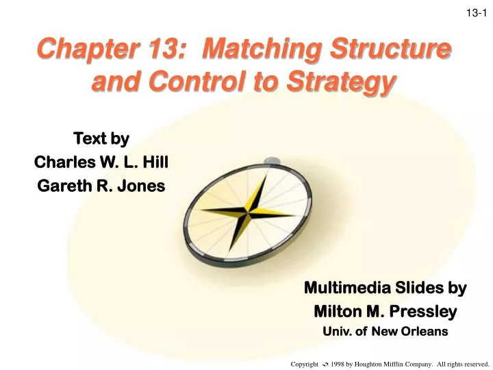 chapter 13 matching structure and control to strategy