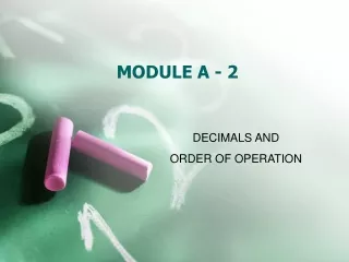 MODULE A - 2