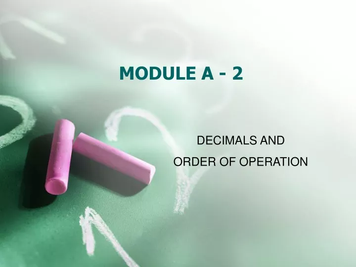 module a 2