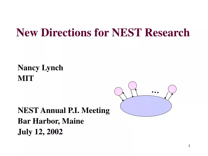 new directions for nest research