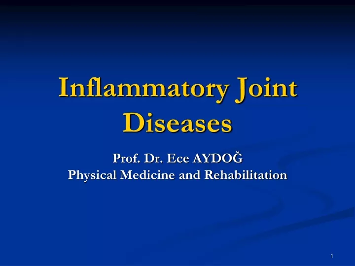 inflammatory joint diseases