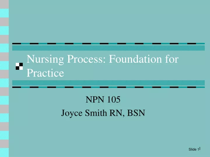 nursing process foundation for practice